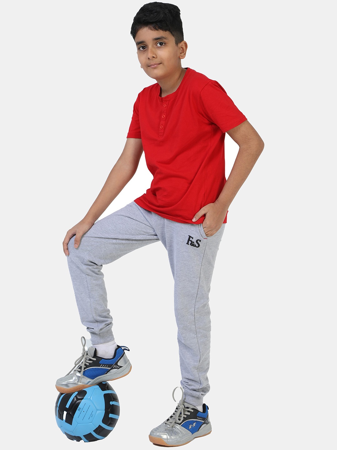 

F&S Kids Boys Regular Fit Joggers, Grey