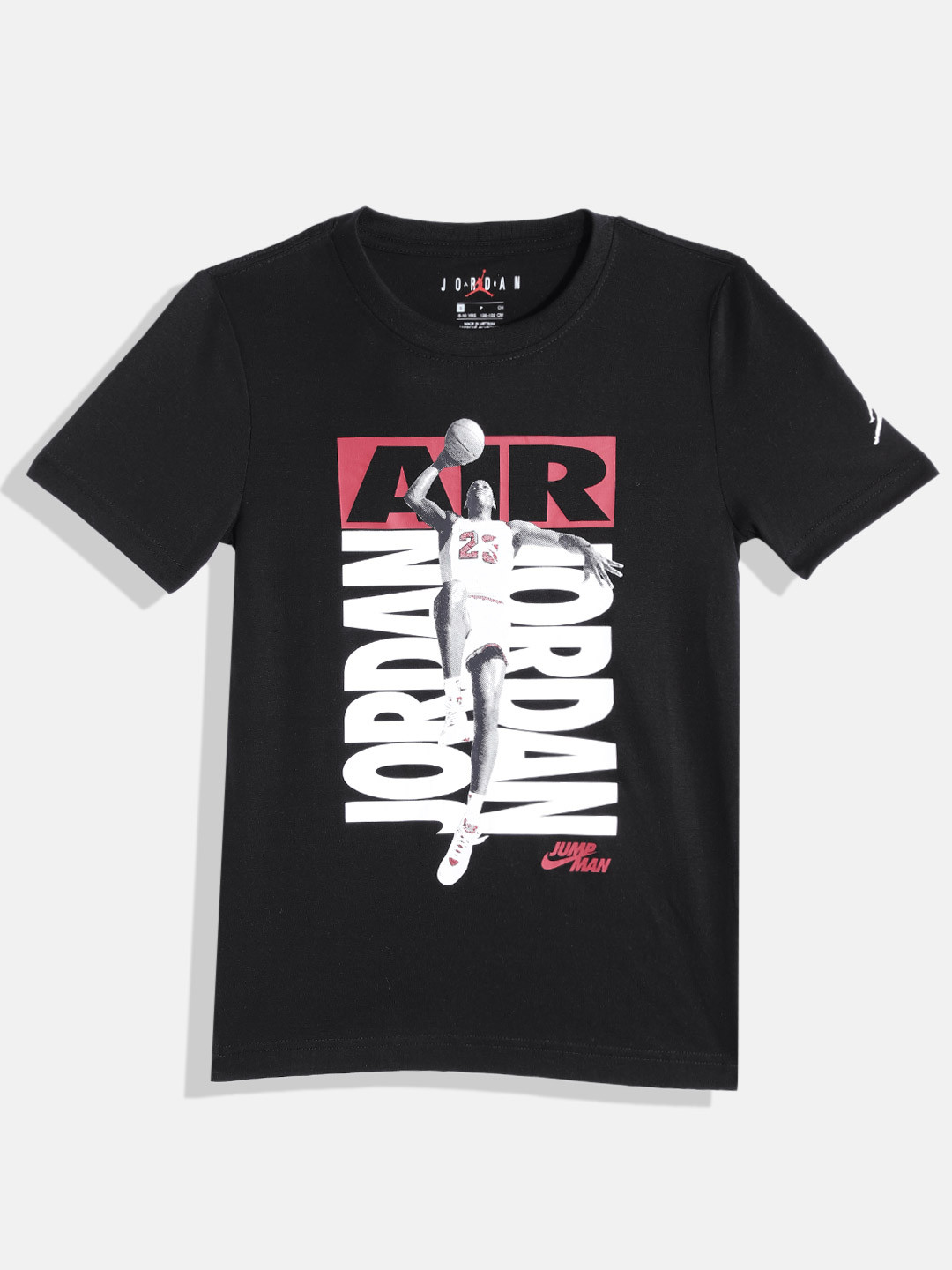 

Jordan Boys Typography Printed Jordan Ascent SS T-shirt, Black