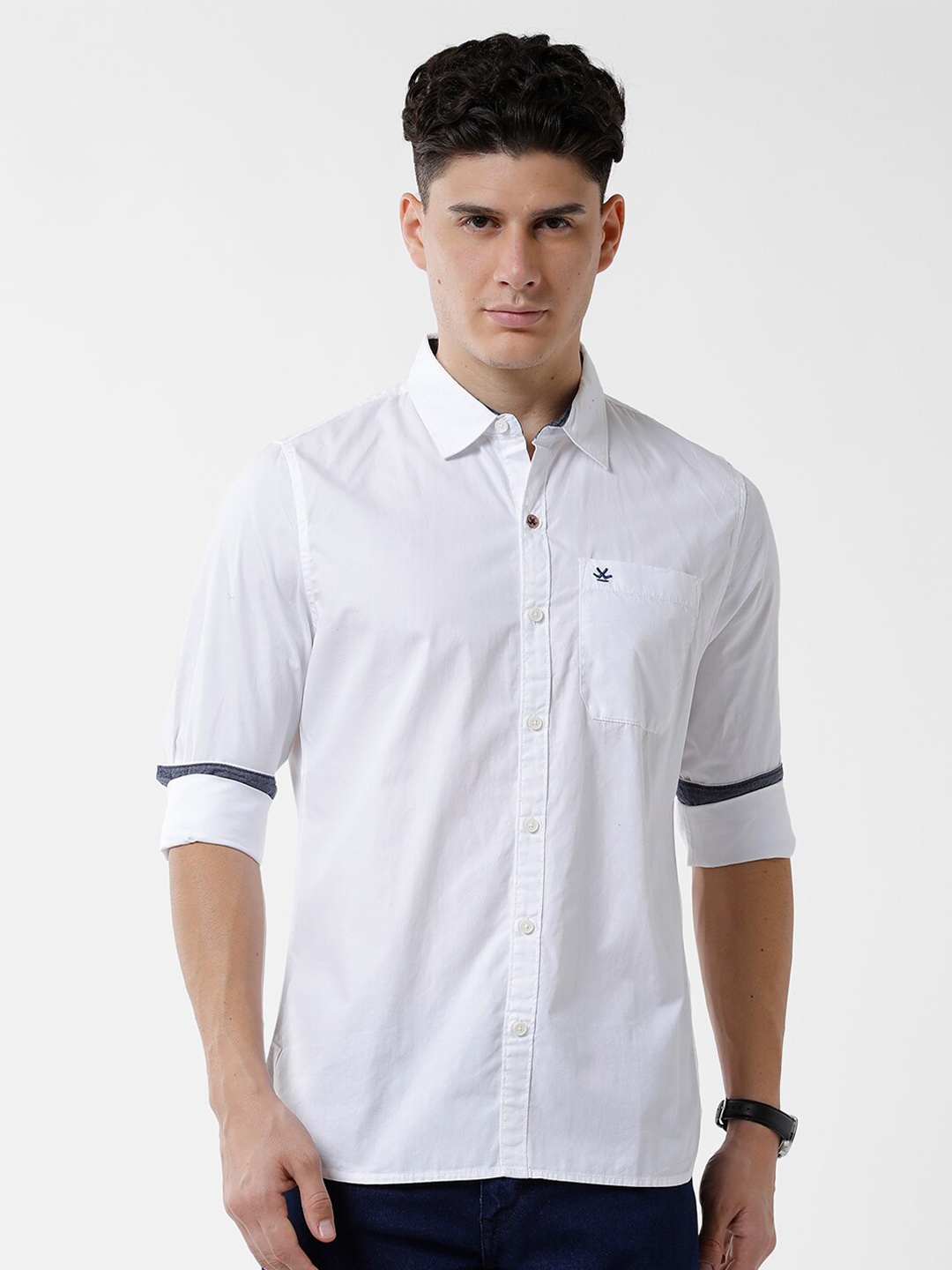 

WROGN Men Slim Fit Casual Cotton Shirt, White