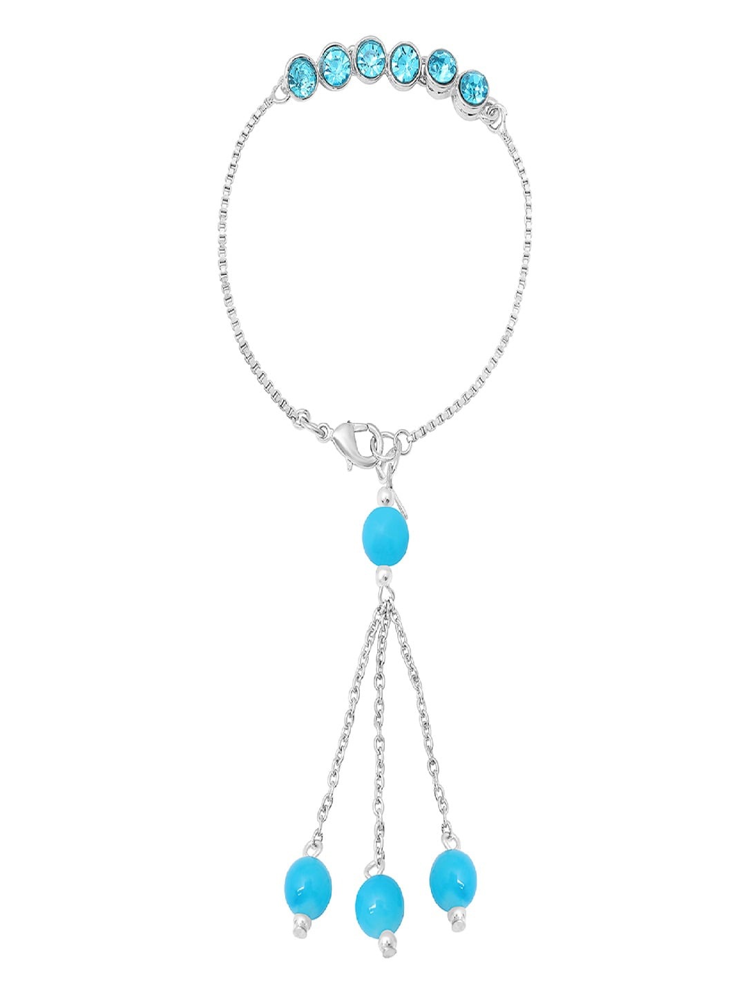 

Mahi Women Crystal-Studded Tassel Lumba, Blue