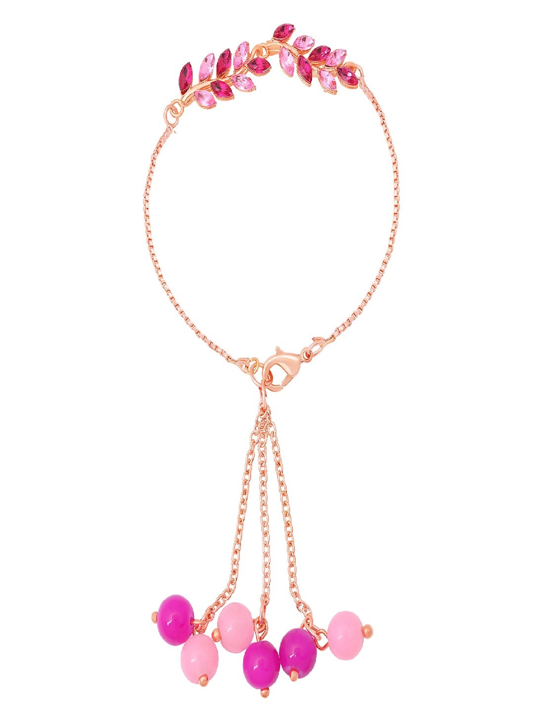 

Mahi Women Leaf Shape Lumba Rakhi, Pink
