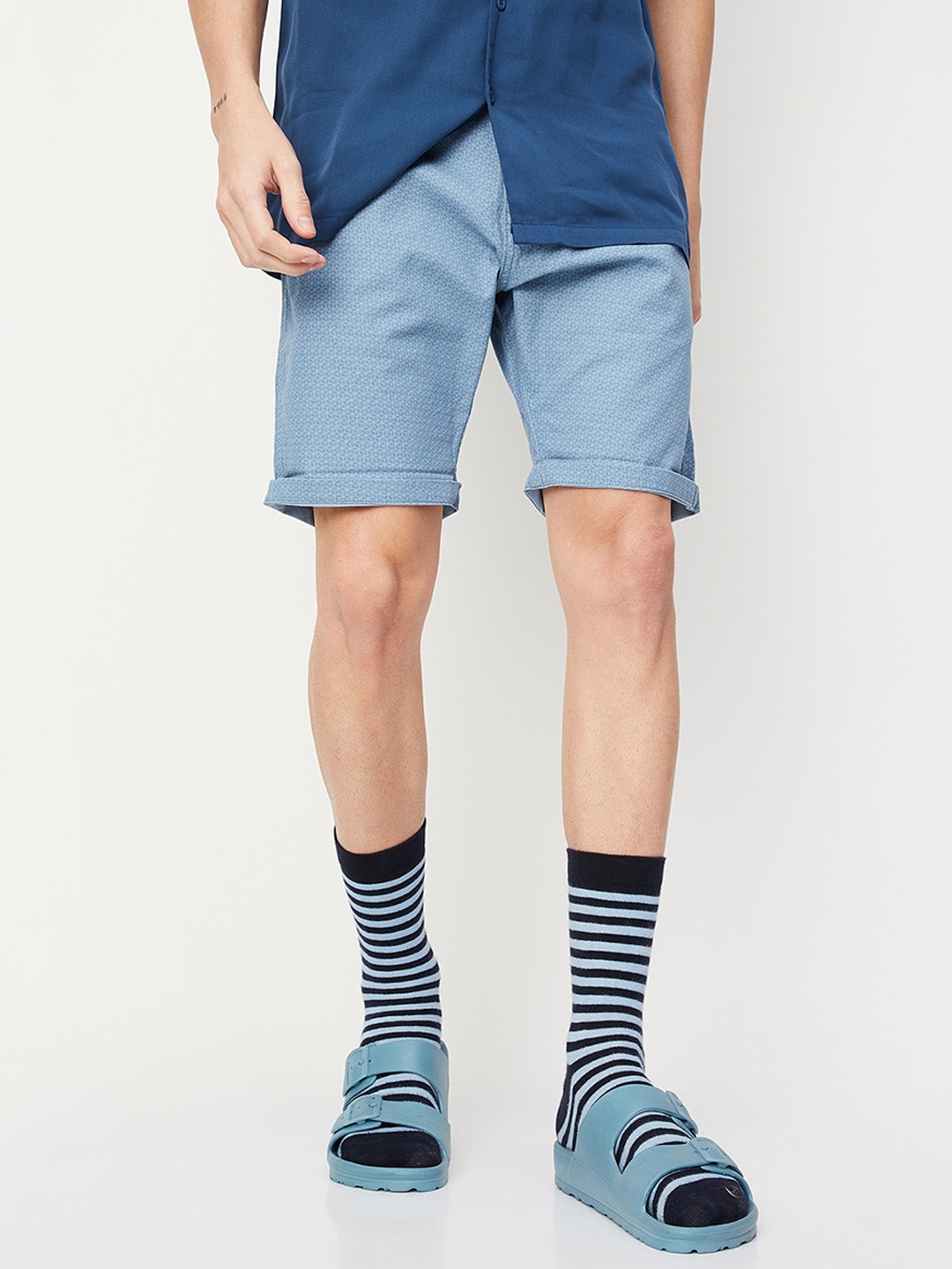 

max Men Cotton Shorts, Blue