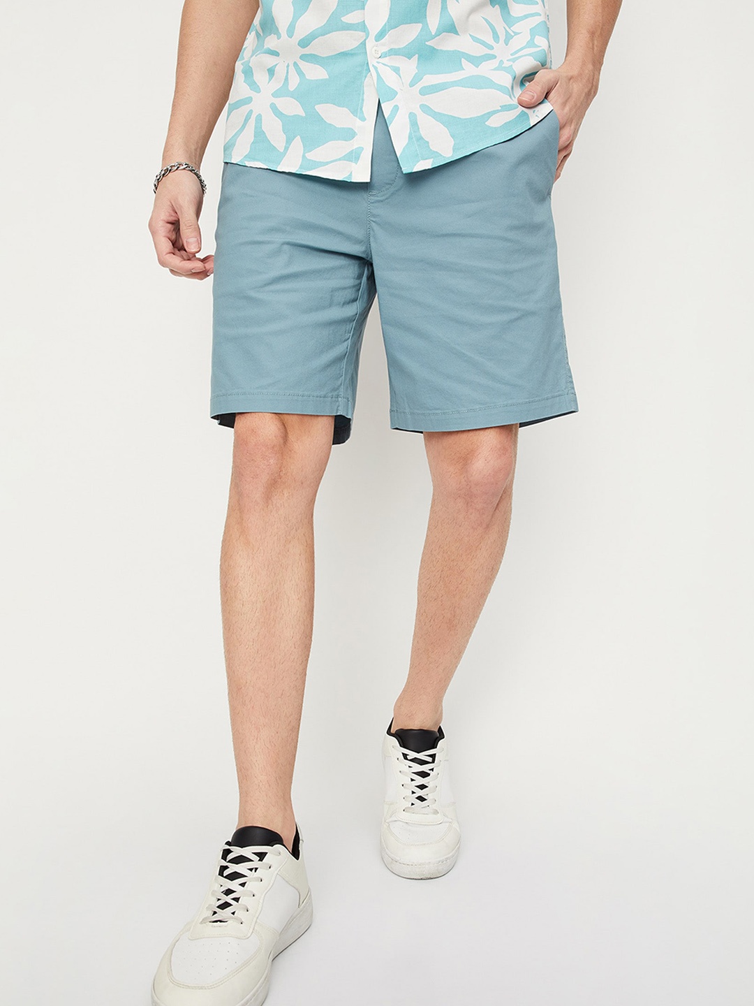 

max Men Cotton Shorts, Blue