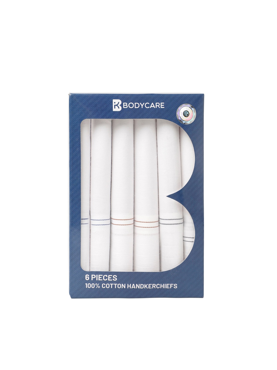 

Bodycare Men Pack Of 6 Handkerchiefs, White