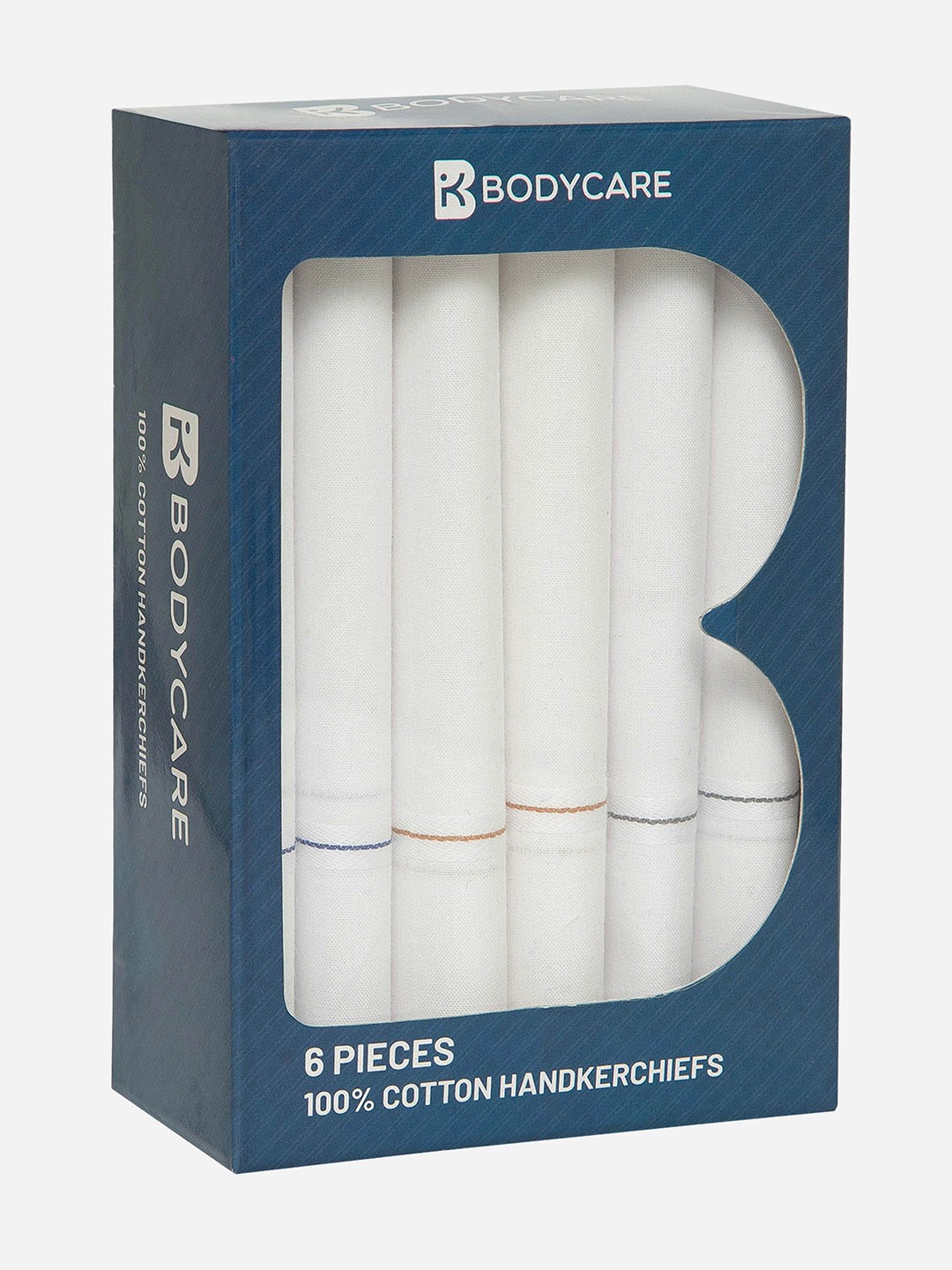 

Bodycare Men Pack Of 6 Cotton Handkerchiefs, White