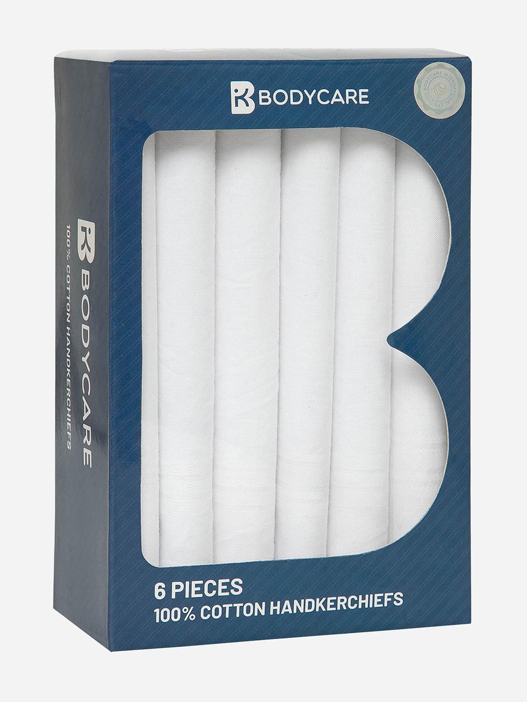 

Bodycare Men Pack Of 6 Cotton Handkerchiefs, White