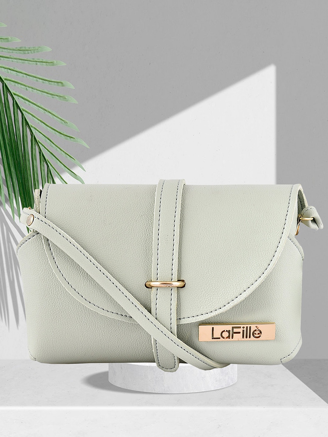 

LaFille Structured Sling Bag, Sea green
