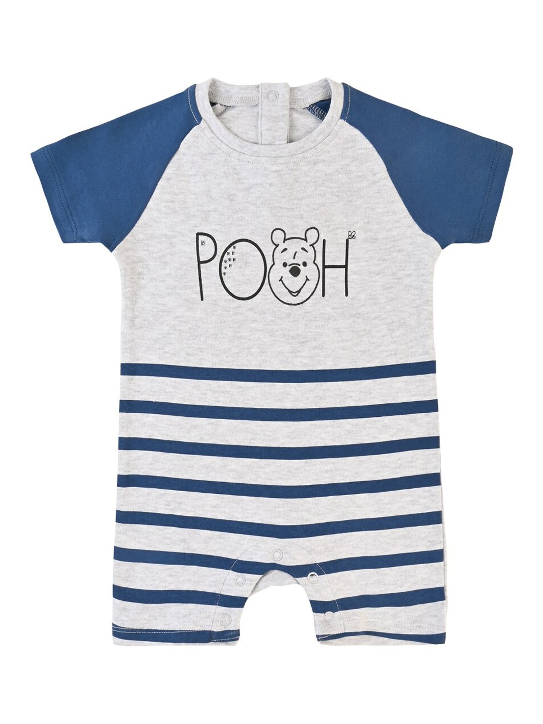 

Nuluv Infants Striped Organic Cotton Romper, Grey