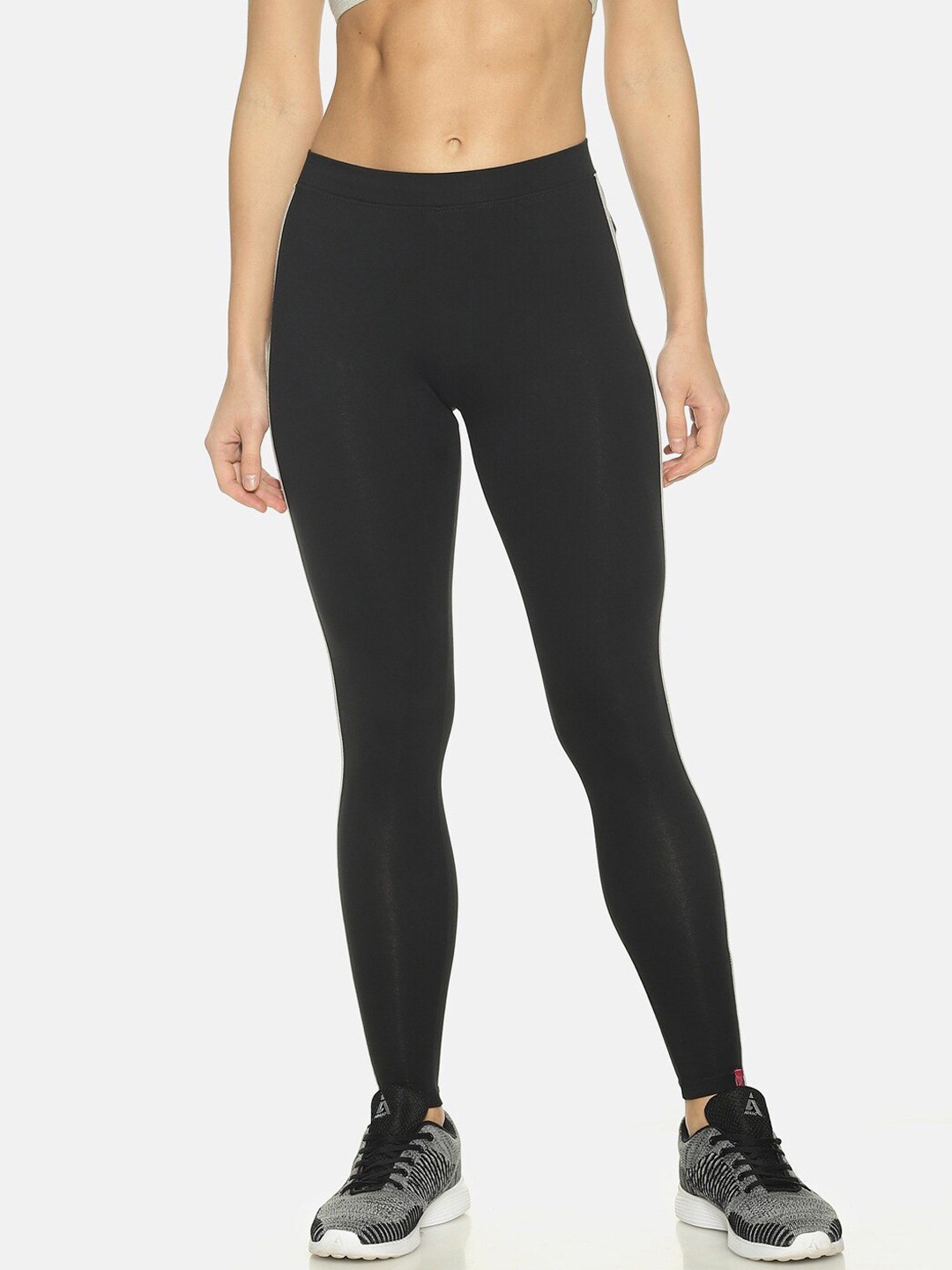 

TWIN BIRDS Women High-Rise Training Or Gym Tights, Black