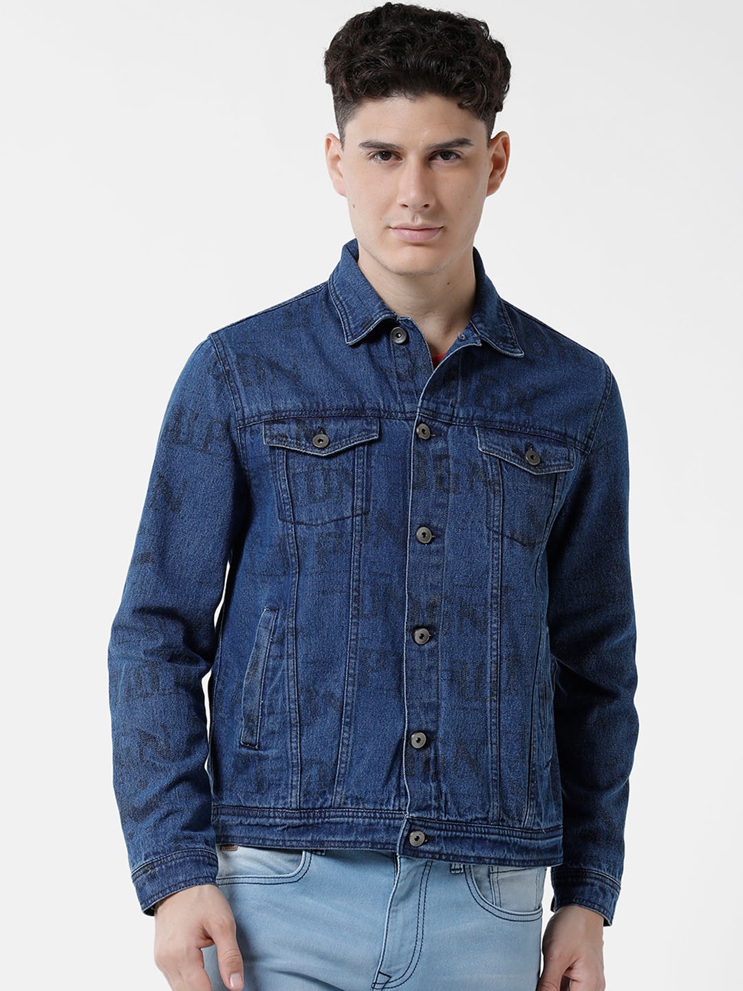 

WROGN Men Long Sleeves Denim Jacket, Blue
