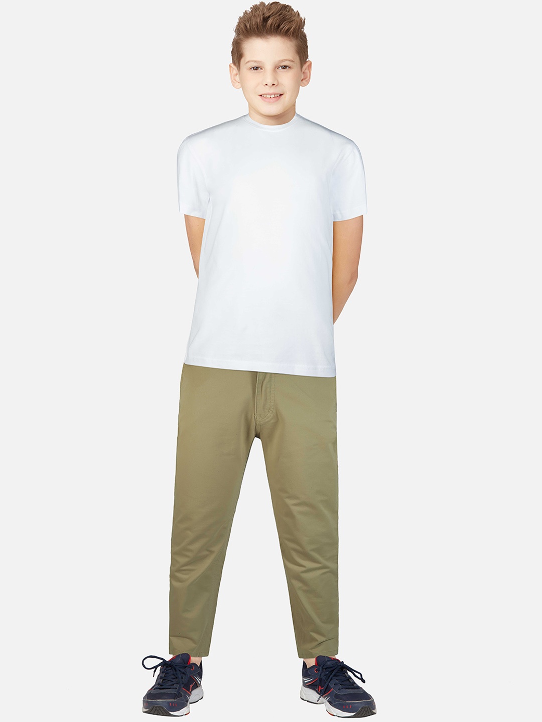 

Palm Tree Boys Cotton Regular Fit Trousers, Khaki