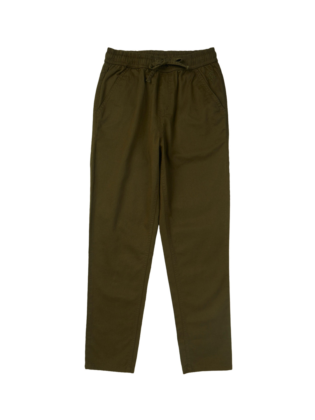 

Palm Tree Boys Mid-Rise Cotton Trousers, Green