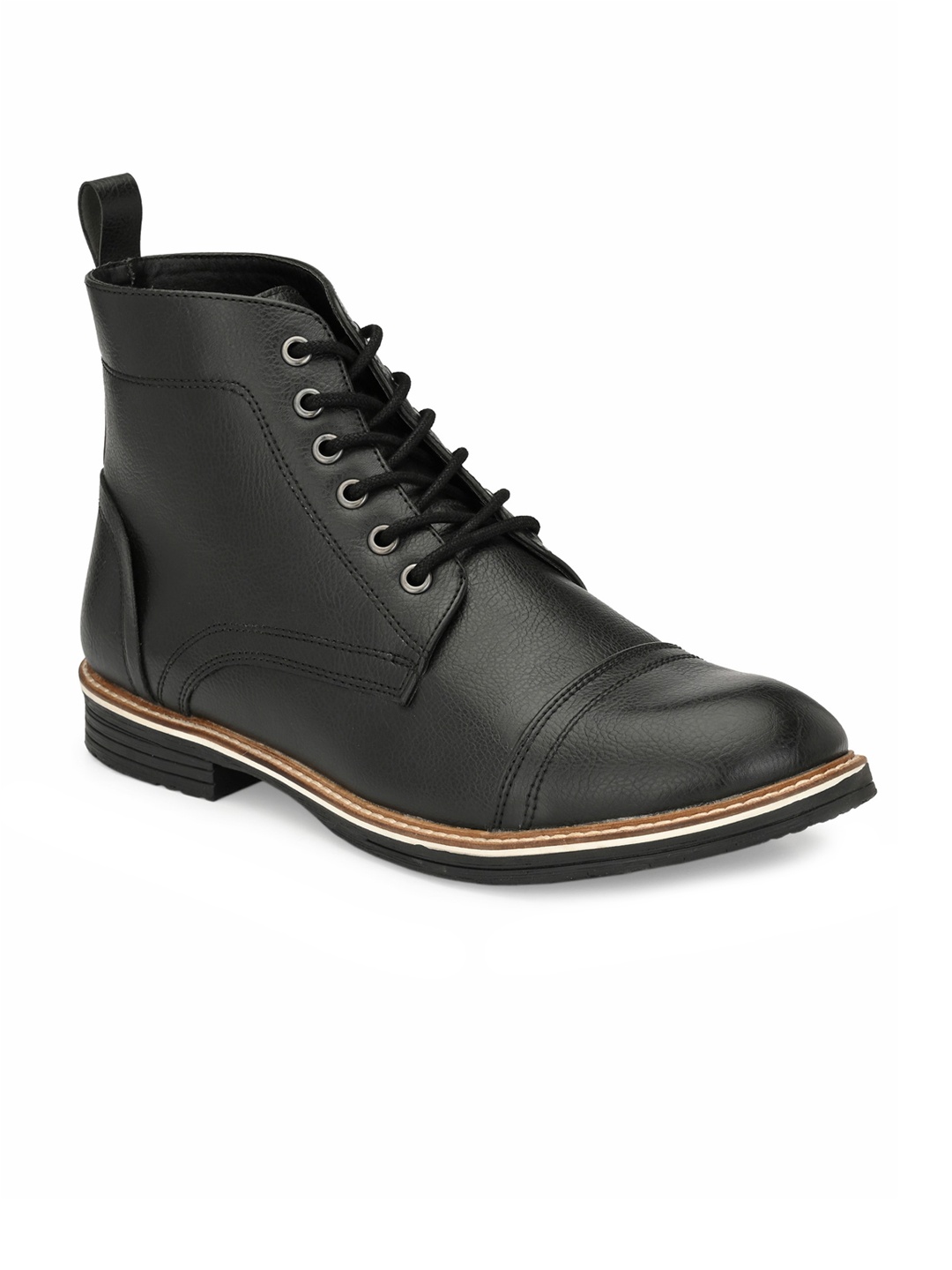 

SHENCES Men Mid-Top Regular Boots, Black