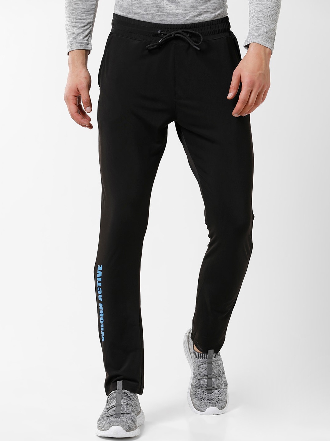 

WROGN Men Slim-Fit Track Pant, Black
