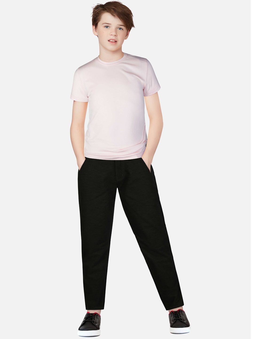 

Gini and Jony Boys Cotton Joggers Trousers, Black