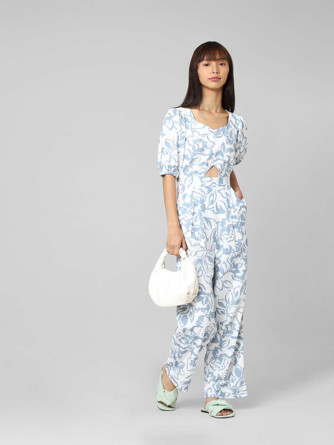 

ONLY Printed Basic Jumpsuit, White