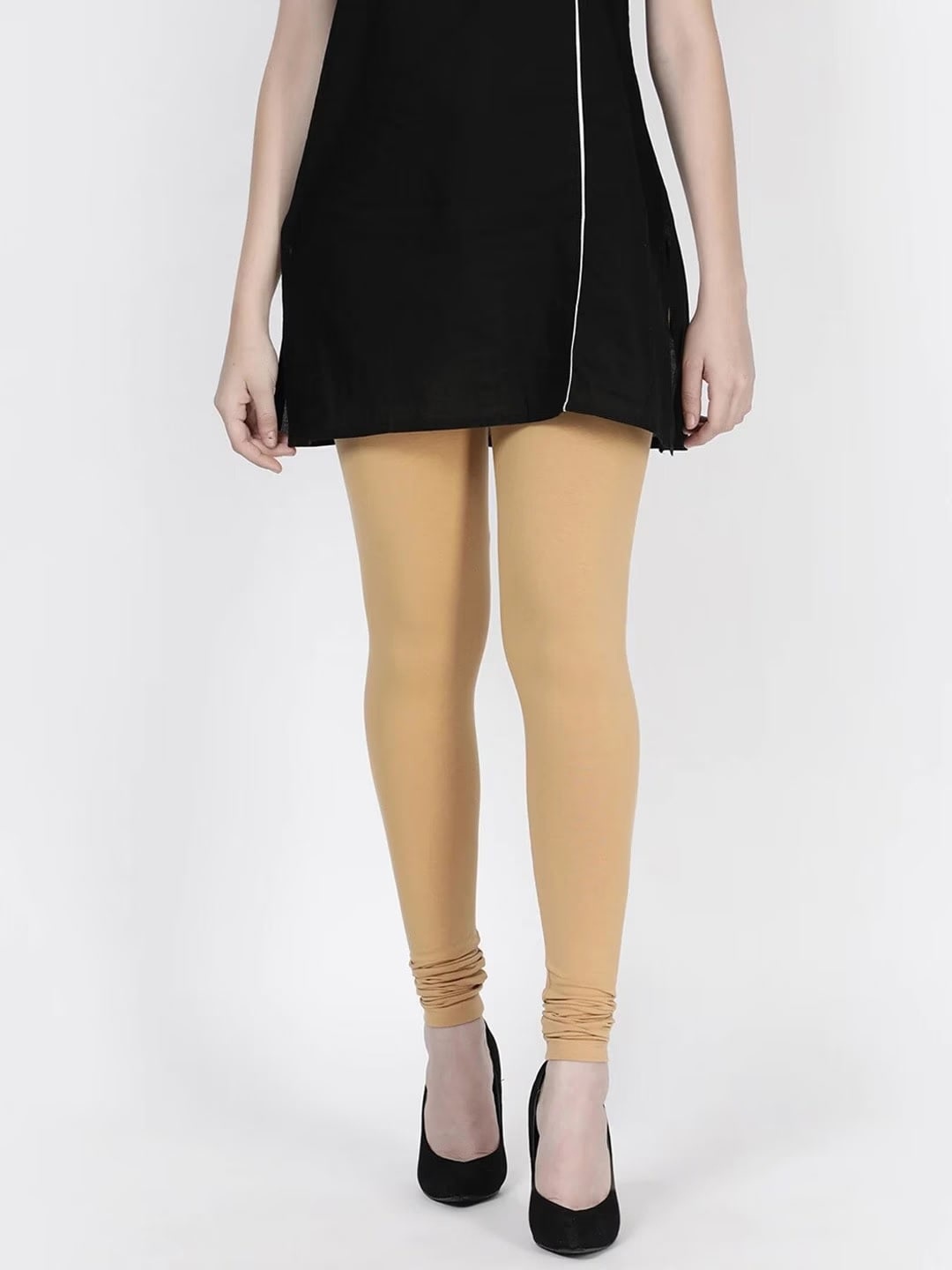 

TWIN BIRDS Churidar-Length Legging, Beige