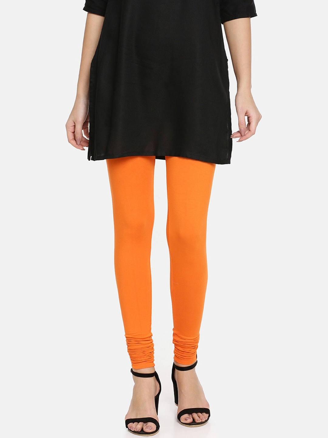 

TWIN BIRDS Women Churidar-Length Leggings, Orange