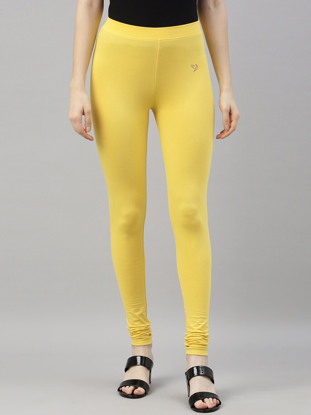 

TWIN BIRDS Women Churidar-Length Leggings, Yellow