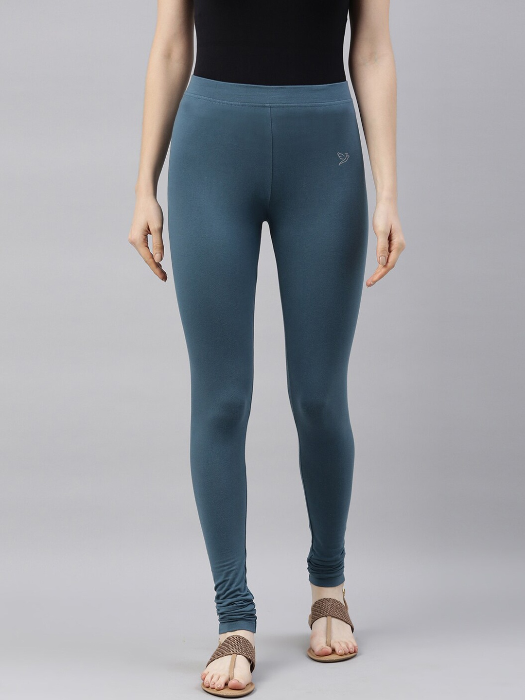 

TWIN BIRDS Flexible Comfort-Fit Churidar-Length Leggings, Navy blue