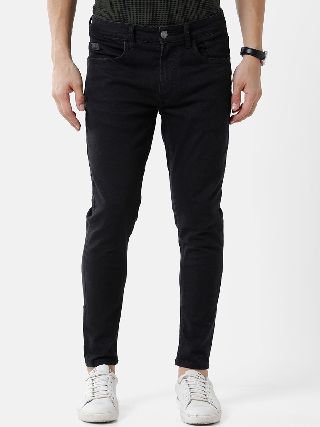 

WROGN Men Skinny Fit Mid-Rise Jeans, Black