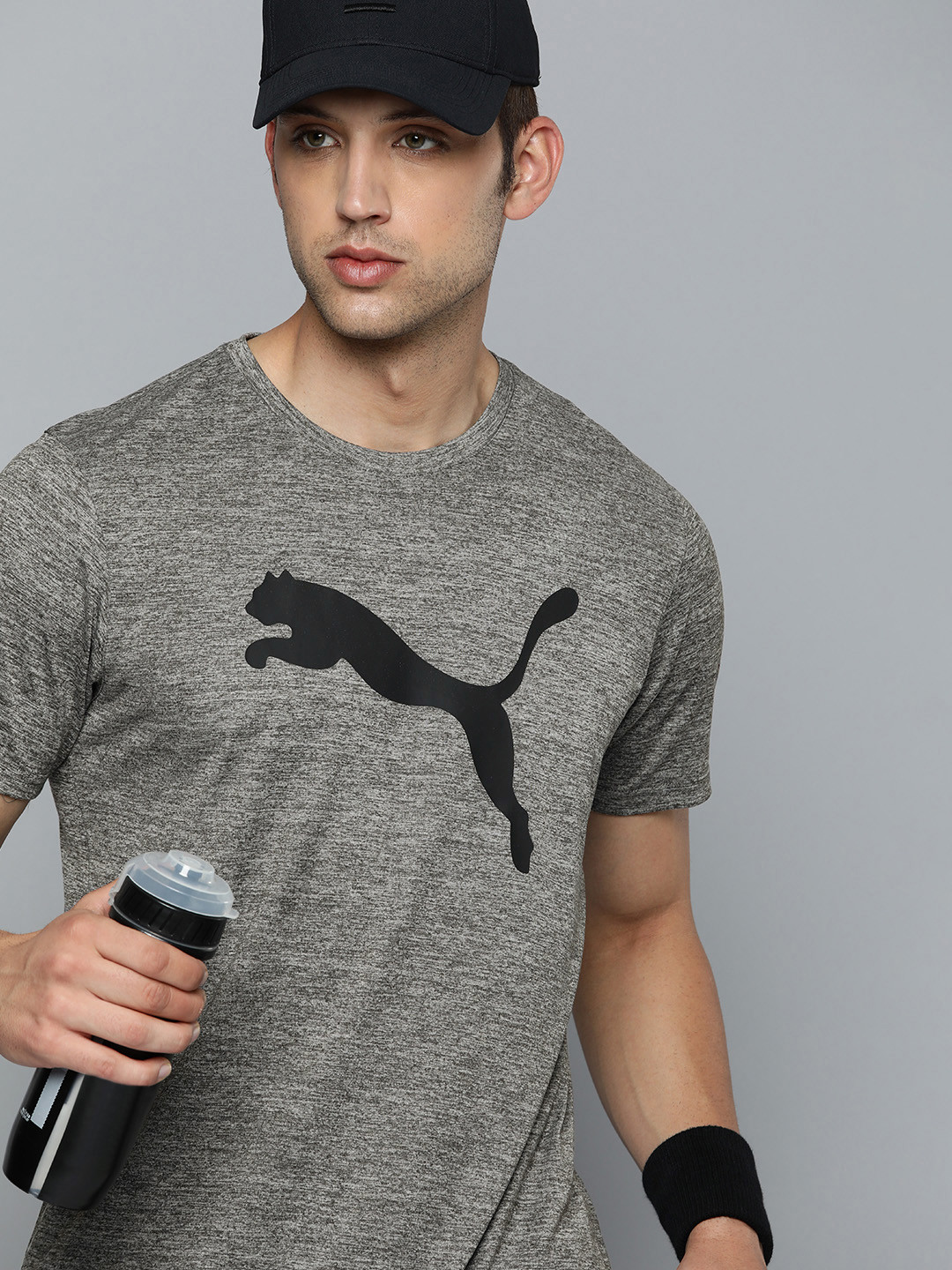 

Puma Brand Logo Printed dryCELL Training T-shirt, Grey