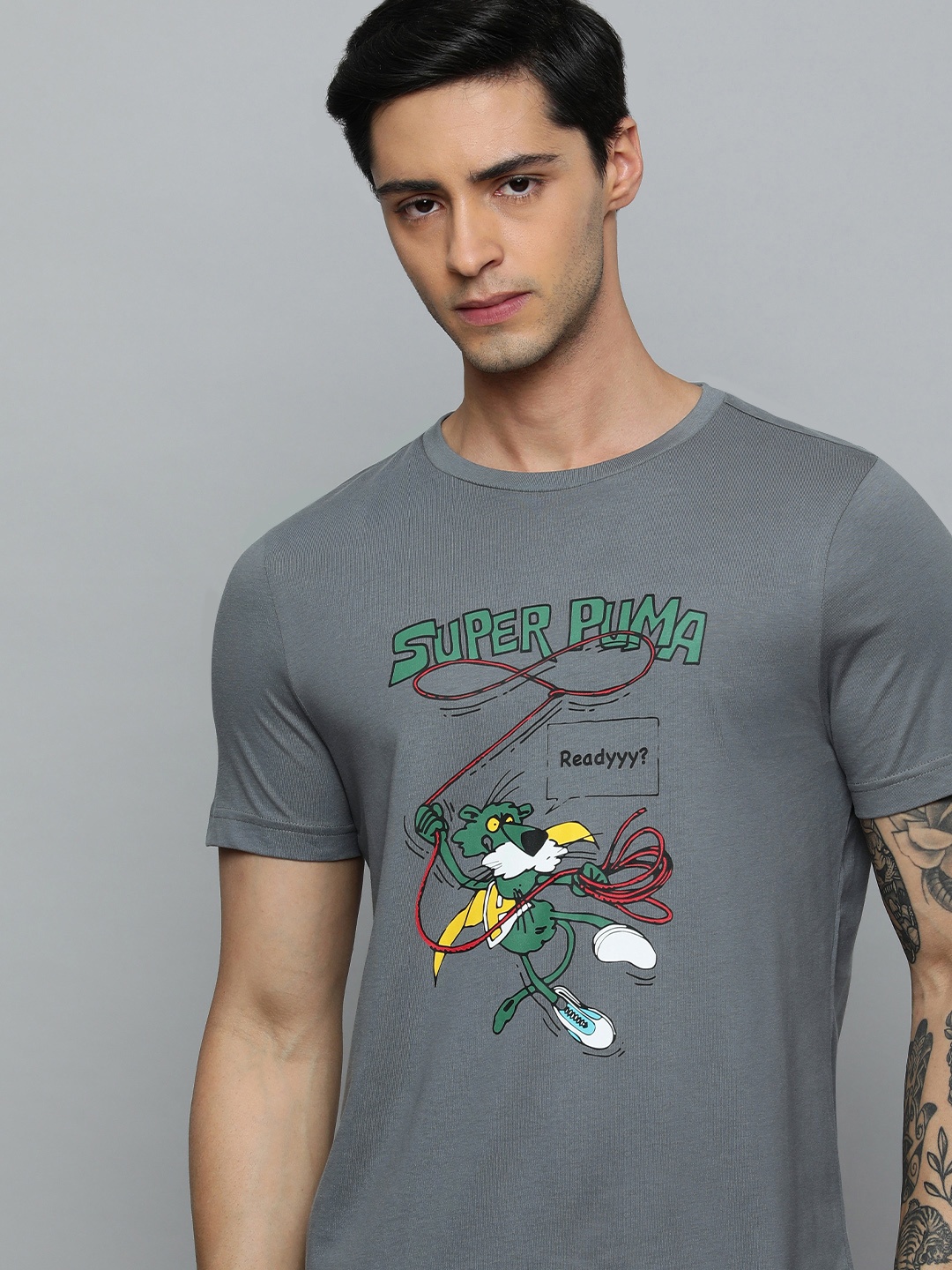 

Puma Printed Slim Fit Outdoor T-shirt, Grey