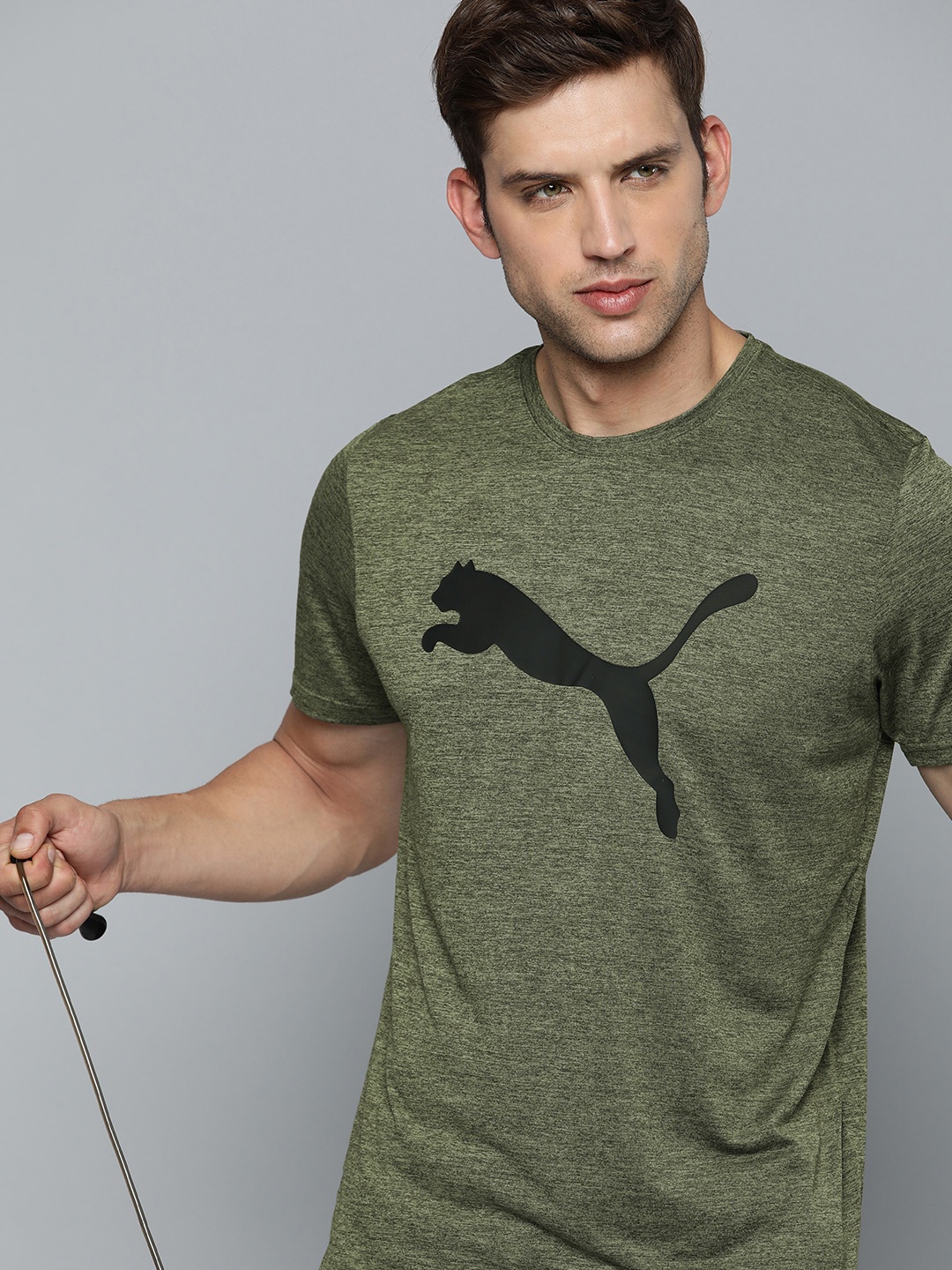

Puma Brand Logo Printed dryCELL Training T-shirt, Olive