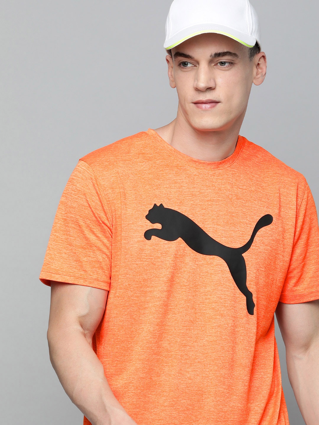 

Puma Brand Logo Printed Sustainable T-shirt, Orange