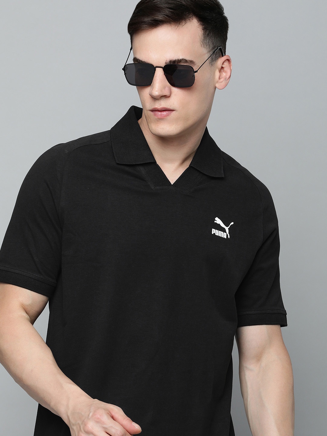 

Puma Polo Collar Regular Fit T-shirt, Black