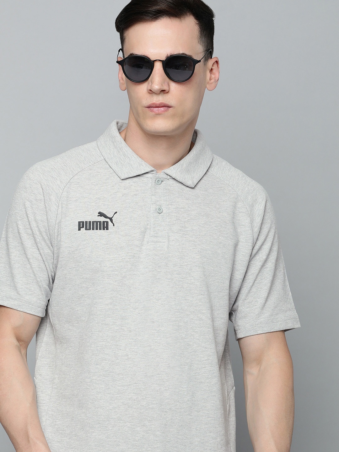 

Puma Polo Collar Pure Cotton T-shirt, Grey