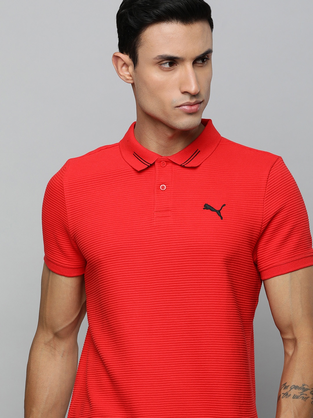 

Puma Ottoman Polo Collar Everfresh Slim Fit T-shirt, Red