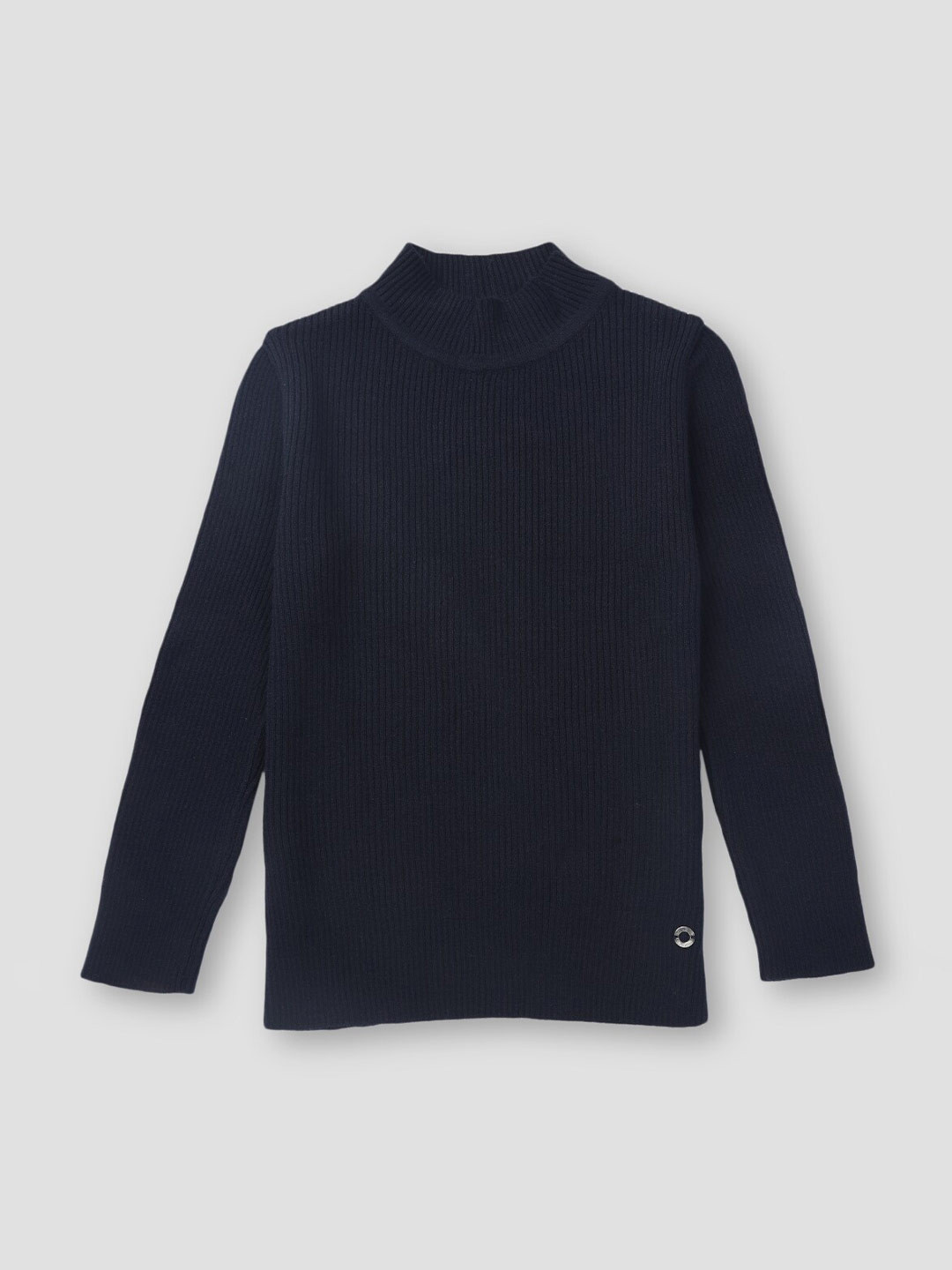 

Gini and Jony Girls High Neck Cotton Top, Blue