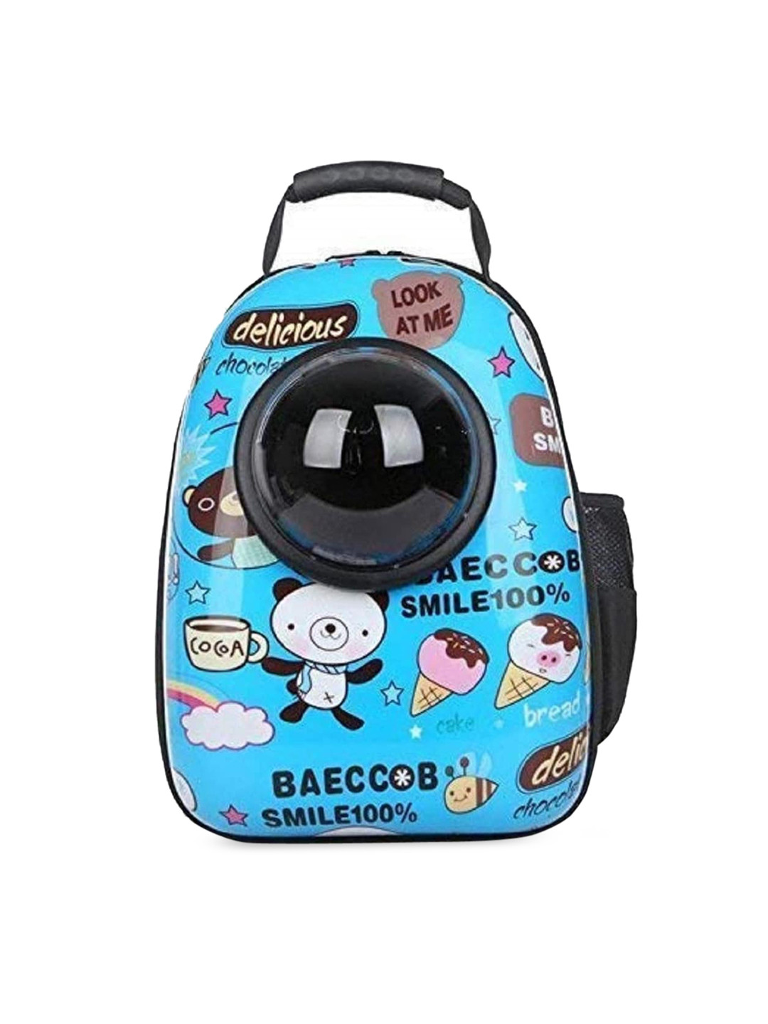 

Emily pets Printed Pet Crates & Carriers Backpack, Blue