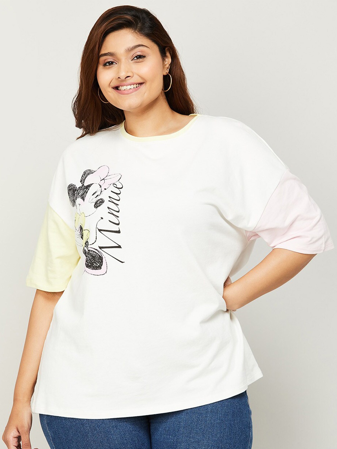 

Nexus by Lifestyle Plus Size Cotton Floral Print Top, White