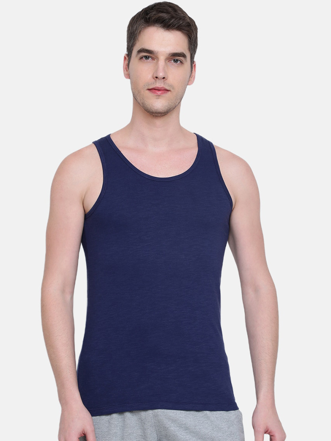 

Almo Wear Men Easy 24X7 Cotton Innerwear Vest, Navy blue