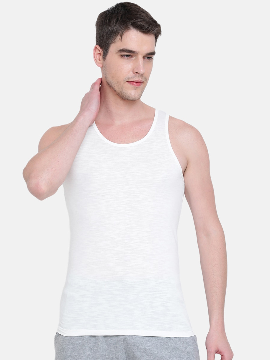 

Almo Wear Men Easy 24X7 Cotton Innerwear Vest, White