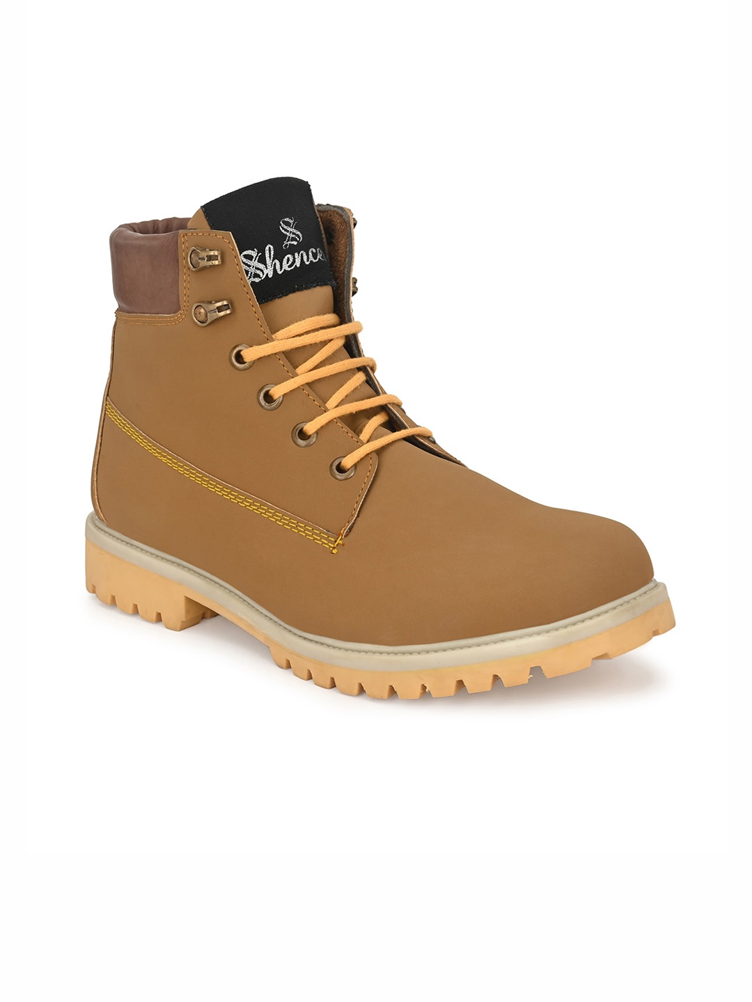 

SHENCES Men High-Top Regular Boots, Olive