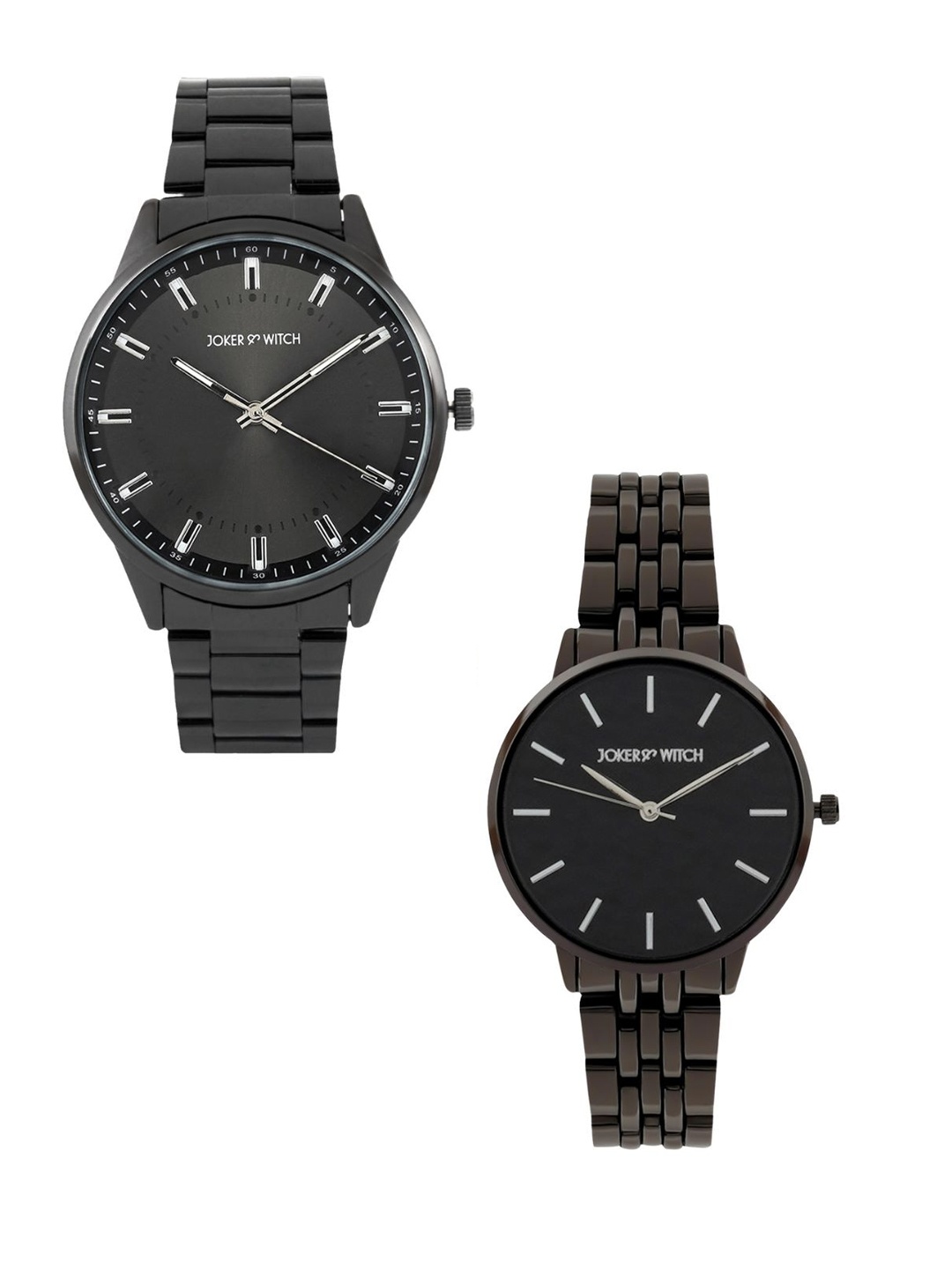 

JOKER & WITCH Ernie & May Couple Analogue Watch Gift Set JWCW353, Grey