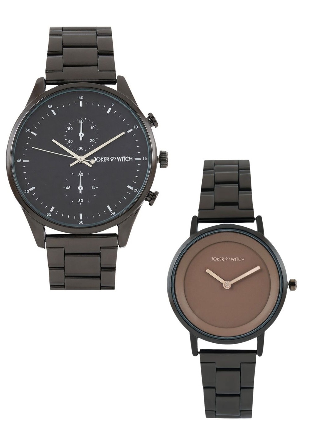 

JOKER & WITCH Vision & Wanda Couple Watch Gift Set JWCW371, Black