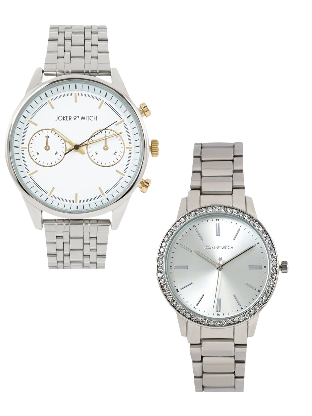 

JOKER & WITCH Carl & Lindsay Couple Watch Gift Set JWCW243, White
