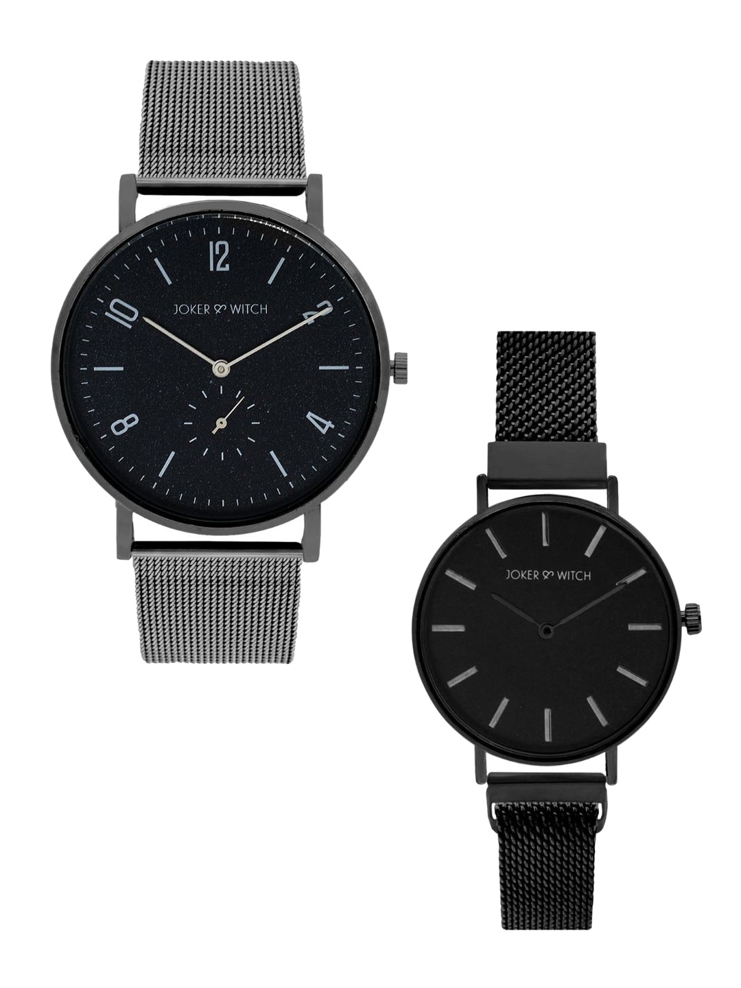 

JOKER & WITCH Milli & Vanilli Analogue Couple Watch Gift Set JWCW324, Grey
