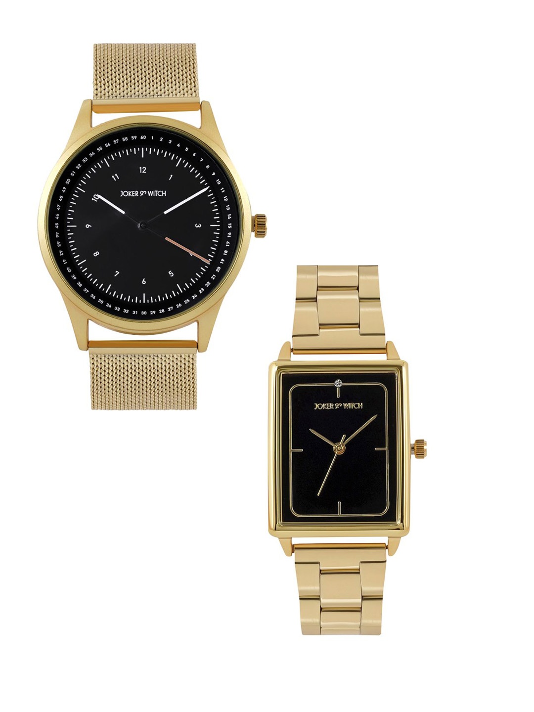 

JOKER & WITCH Barak & Michelle Couple Watch Gift Set JWCW249, Gold