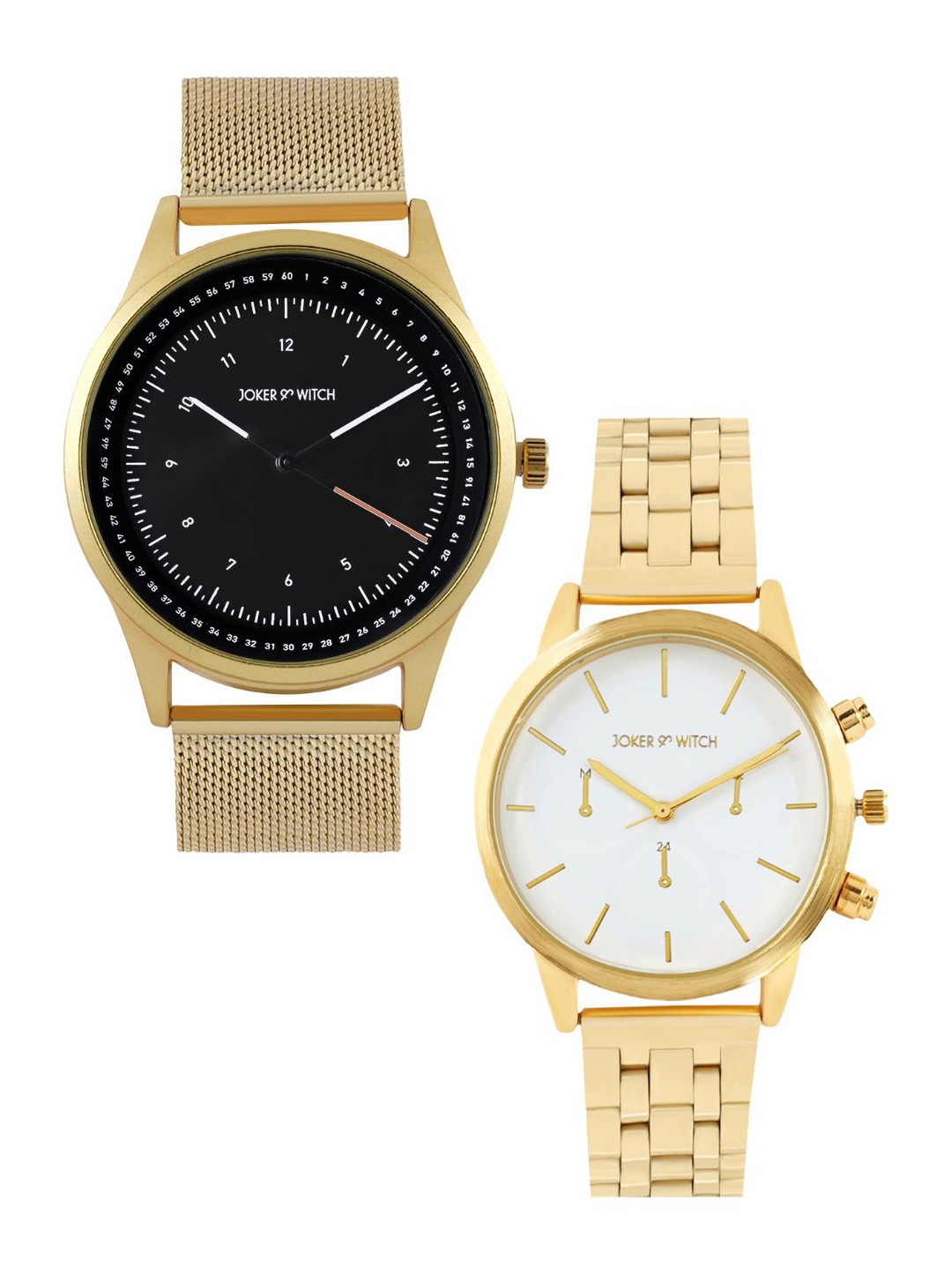 

JOKER & WITCH Couple Watch Gift Set JWCW250, Gold
