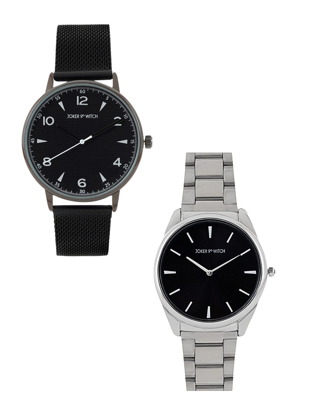 

JOKER & WITCH Set Of 2 Couple Watch Gift Set JWCW289, Black