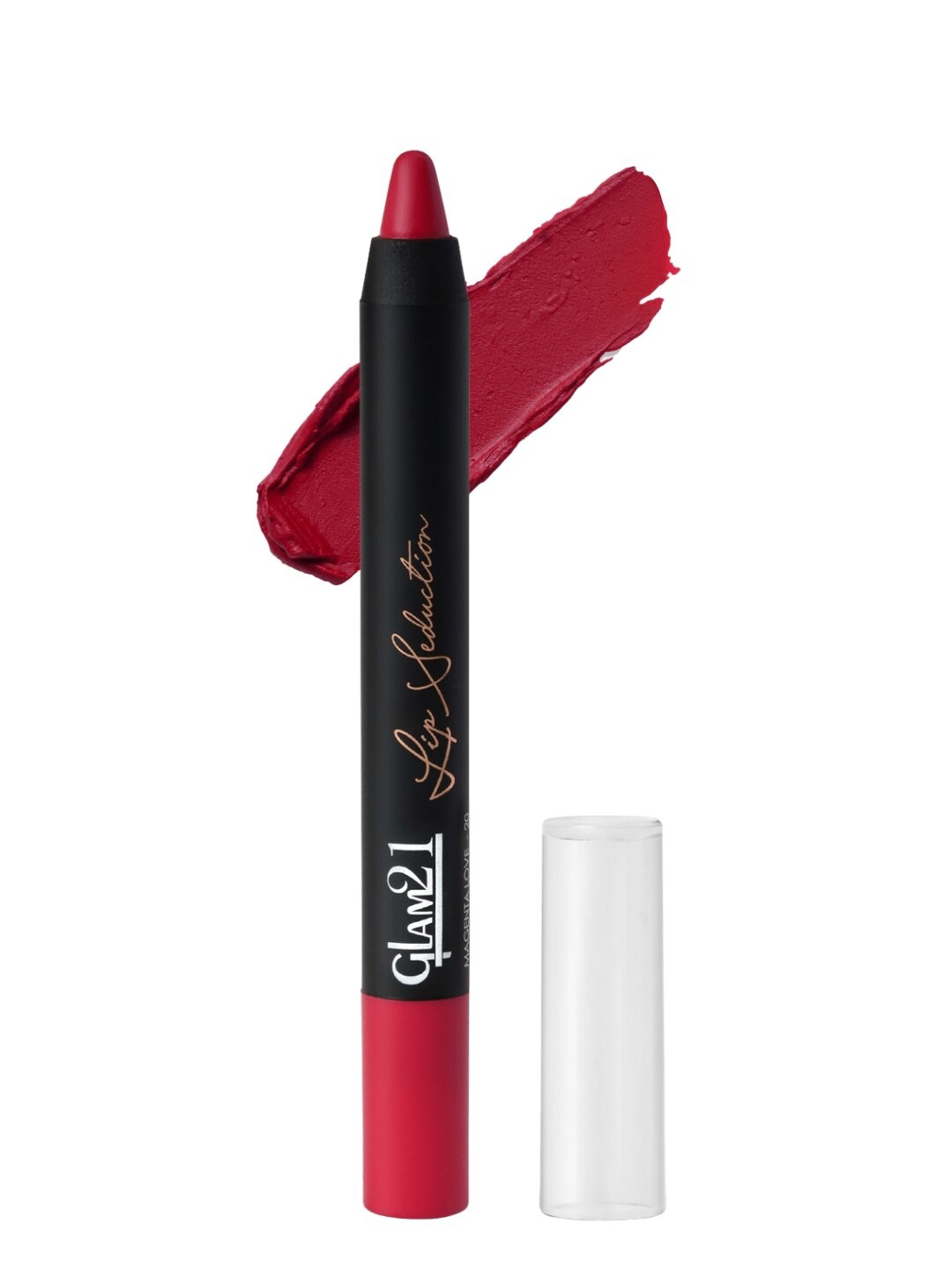 

GLAM21 Lip Seduction Non-Transfer & Long Lasting Crayon Lipstick 2.8g - Magenta Love 20, Maroon