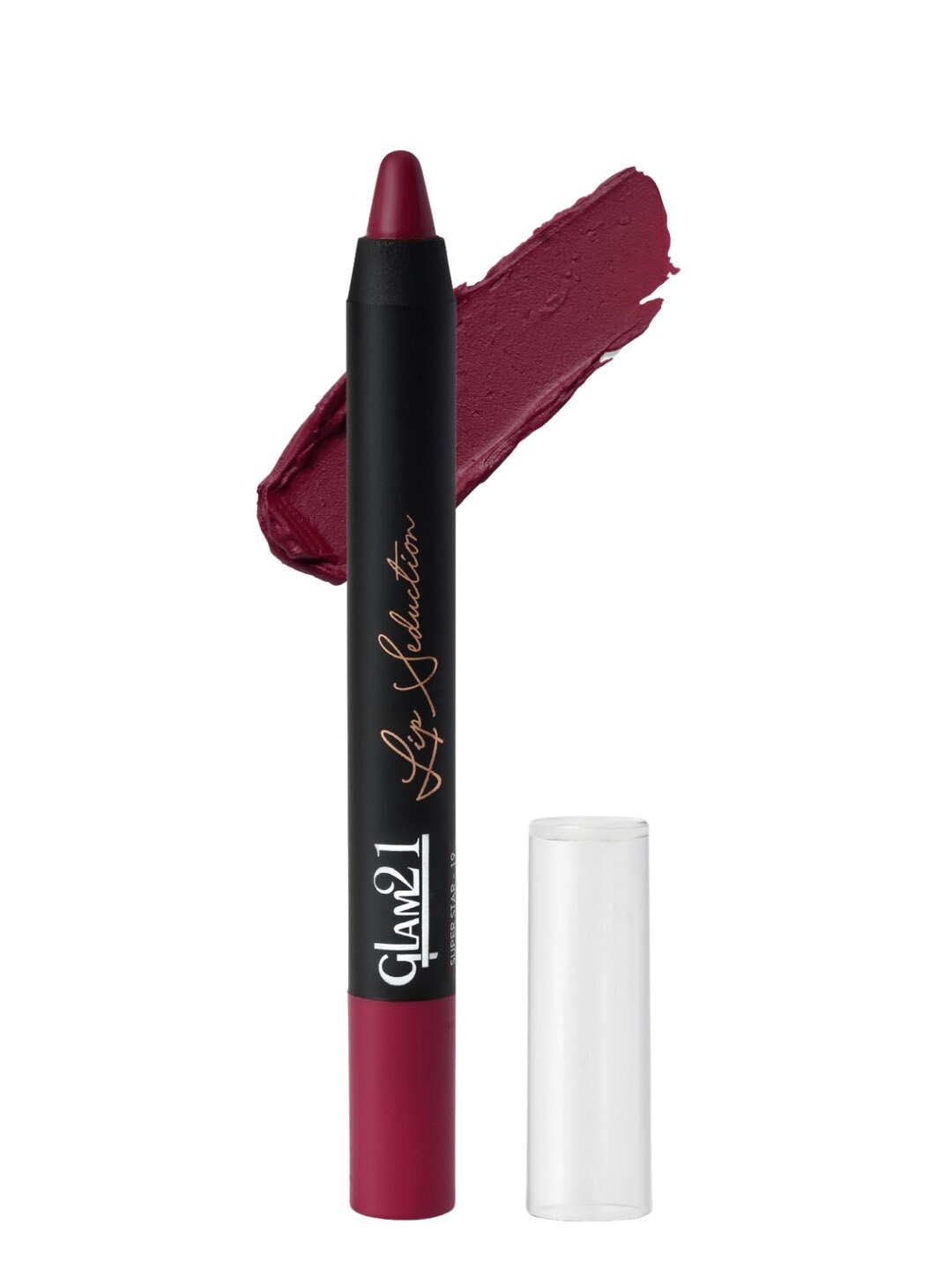

GLAM21 Lip Seduction Non-Transfer Creamy Matte Lipstick 3.6g - Super Star 19, Purple