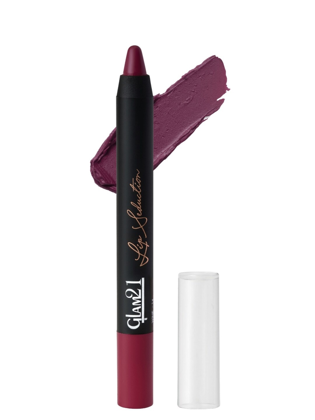 

GLAM21 Lip Seduction Non-Transfer & Long Lasting Crayon Lipstick 2.8g - Wine 14, Purple