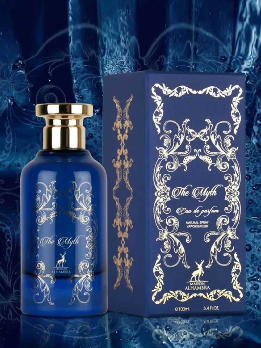 

Lattafa The Myth Long Lasting Eau De Parfum Natural Spray - 100 ml, Blue