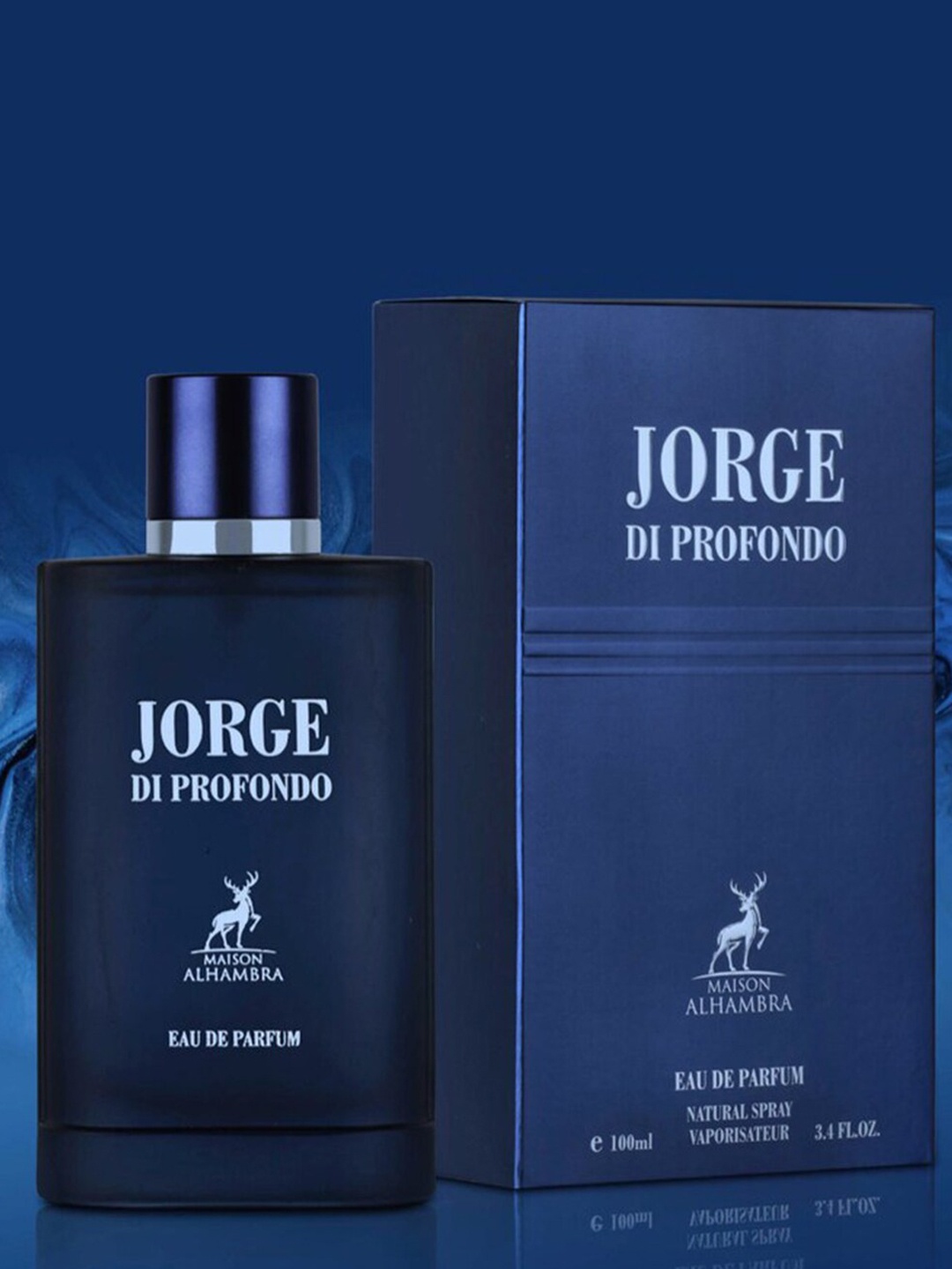 

Lattafa Unisex Maison Alhambra Jorge Di Profondo Eau De Parfum - 100 ml, Navy blue